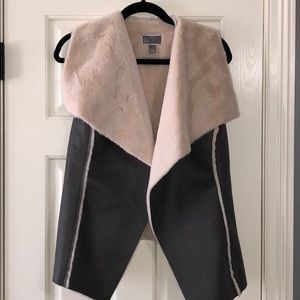 Faux shearling vest